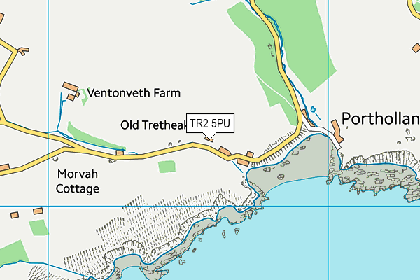 TR2 5PU map - OS VectorMap District (Ordnance Survey)