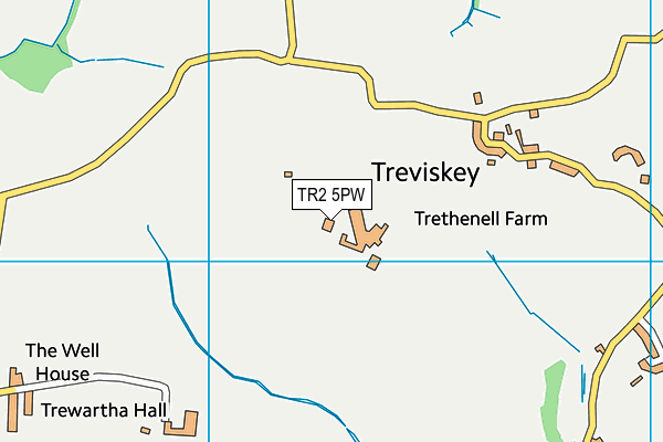 TR2 5PW map - OS VectorMap District (Ordnance Survey)