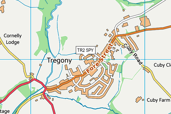 TR2 5PY map - OS VectorMap District (Ordnance Survey)