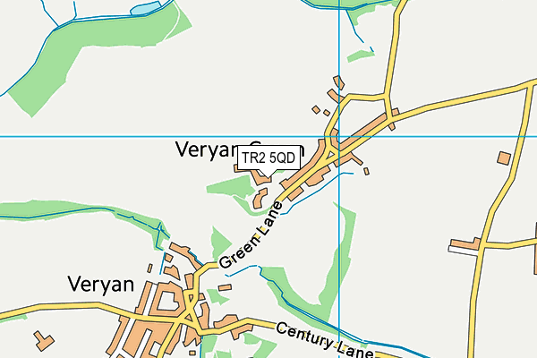 TR2 5QD map - OS VectorMap District (Ordnance Survey)