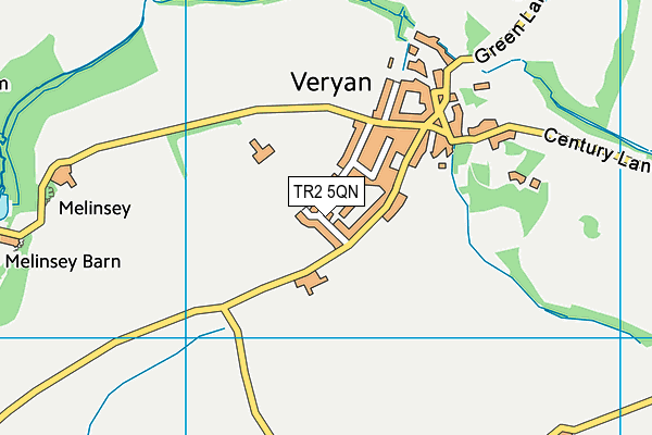 TR2 5QN map - OS VectorMap District (Ordnance Survey)