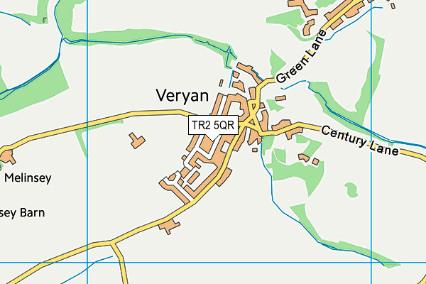 TR2 5QR map - OS VectorMap District (Ordnance Survey)