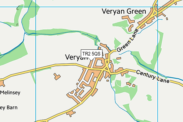 TR2 5QS map - OS VectorMap District (Ordnance Survey)