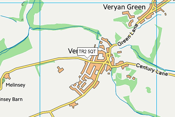 TR2 5QT map - OS VectorMap District (Ordnance Survey)
