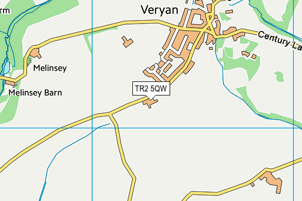 TR2 5QW map - OS VectorMap District (Ordnance Survey)