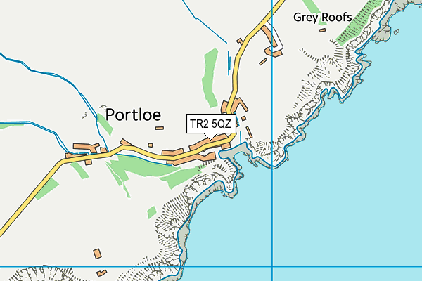 TR2 5QZ map - OS VectorMap District (Ordnance Survey)