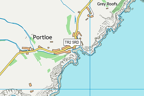 TR2 5RD map - OS VectorMap District (Ordnance Survey)