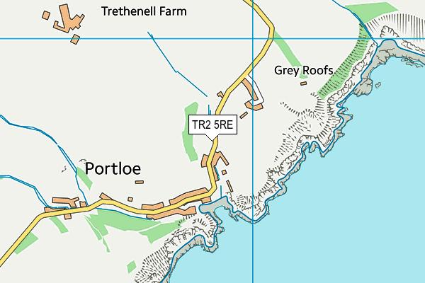 TR2 5RE map - OS VectorMap District (Ordnance Survey)