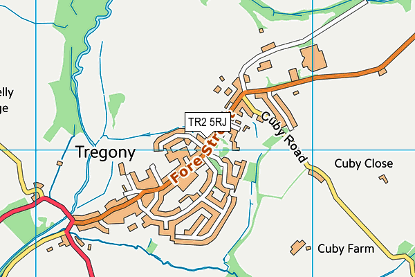 TR2 5RJ map - OS VectorMap District (Ordnance Survey)