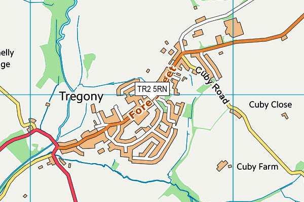 TR2 5RN map - OS VectorMap District (Ordnance Survey)