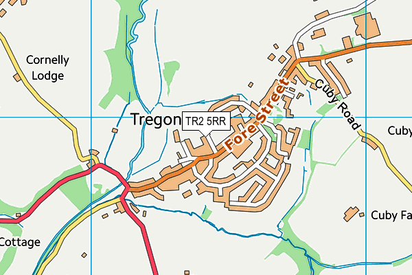 TR2 5RR map - OS VectorMap District (Ordnance Survey)