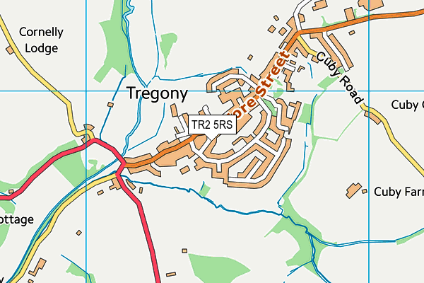 TR2 5RS map - OS VectorMap District (Ordnance Survey)