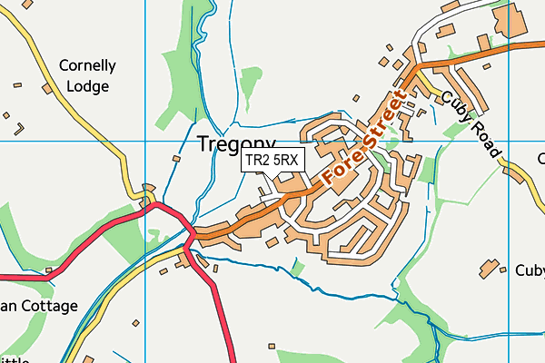 TR2 5RX map - OS VectorMap District (Ordnance Survey)