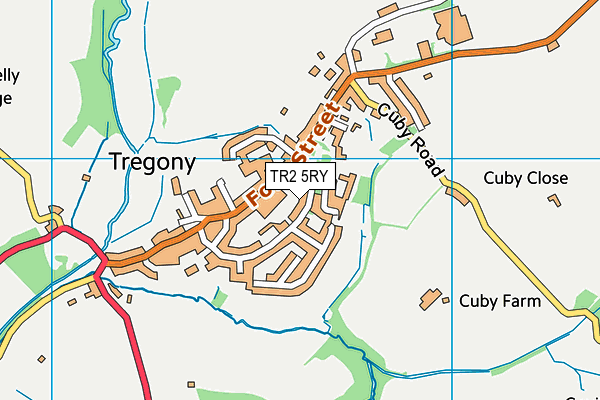 TR2 5RY map - OS VectorMap District (Ordnance Survey)