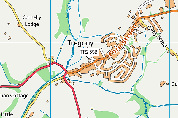 TR2 5SB map - OS VectorMap District (Ordnance Survey)