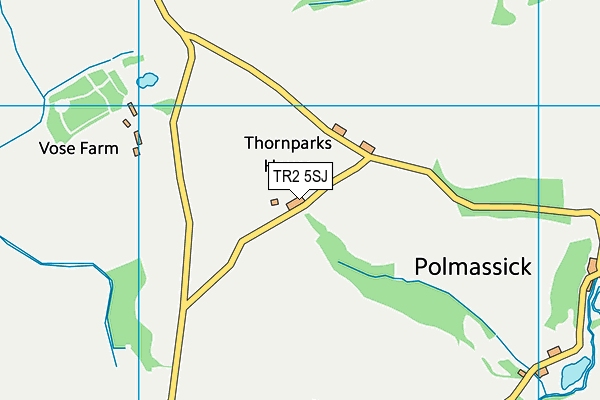 TR2 5SJ map - OS VectorMap District (Ordnance Survey)