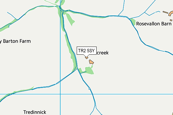 TR2 5SY map - OS VectorMap District (Ordnance Survey)