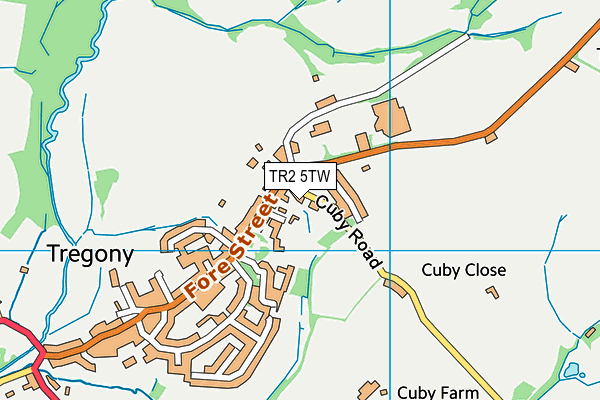 TR2 5TW map - OS VectorMap District (Ordnance Survey)