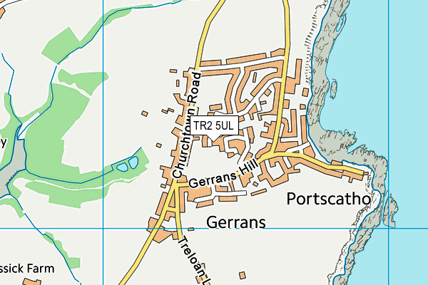 TR2 5UL map - OS VectorMap District (Ordnance Survey)