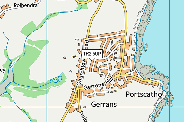 TR2 5UP map - OS VectorMap District (Ordnance Survey)