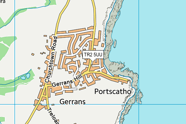 TR2 5UU map - OS VectorMap District (Ordnance Survey)