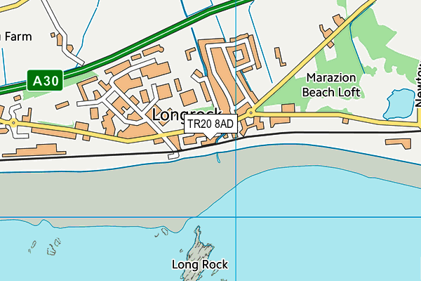 TR20 8AD map - OS VectorMap District (Ordnance Survey)