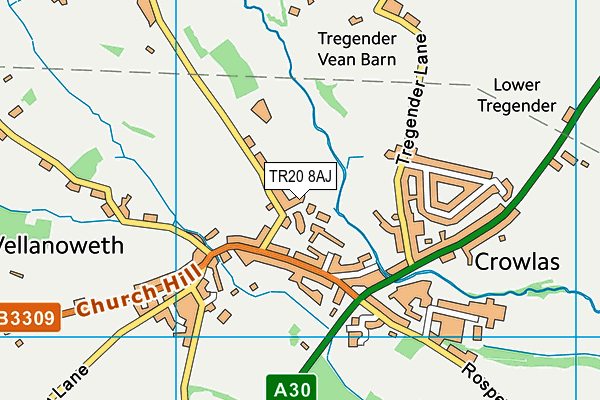 TR20 8AJ map - OS VectorMap District (Ordnance Survey)