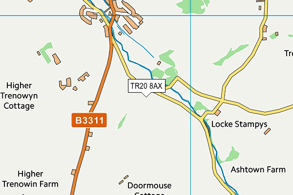 TR20 8AX map - OS VectorMap District (Ordnance Survey)