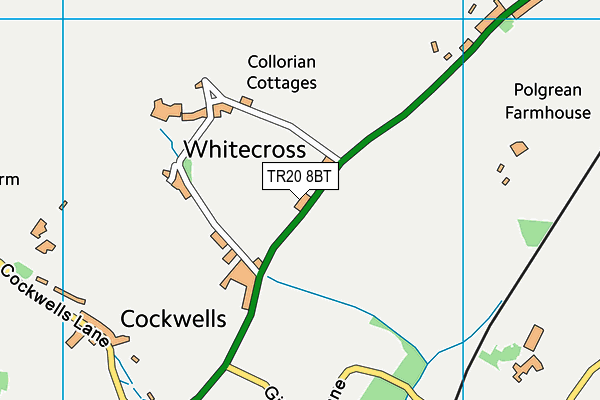 TR20 8BT map - OS VectorMap District (Ordnance Survey)