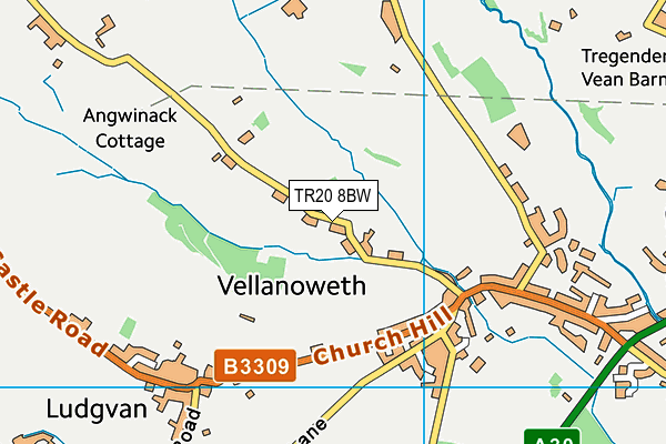 TR20 8BW map - OS VectorMap District (Ordnance Survey)