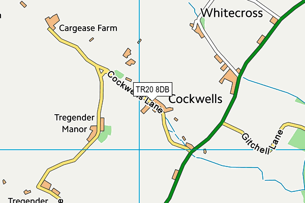 TR20 8DB map - OS VectorMap District (Ordnance Survey)