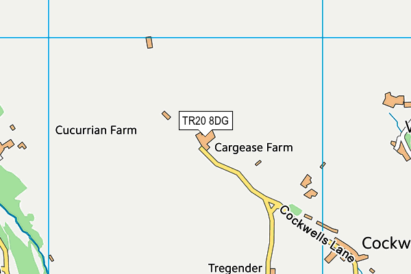TR20 8DG map - OS VectorMap District (Ordnance Survey)