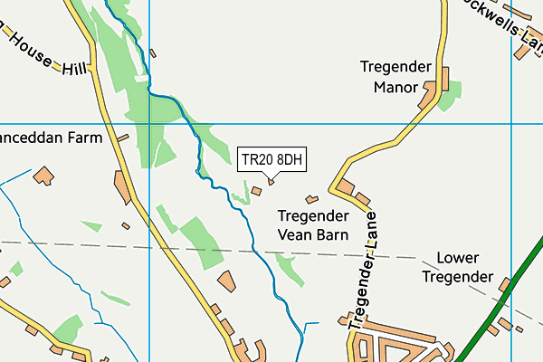 TR20 8DH map - OS VectorMap District (Ordnance Survey)