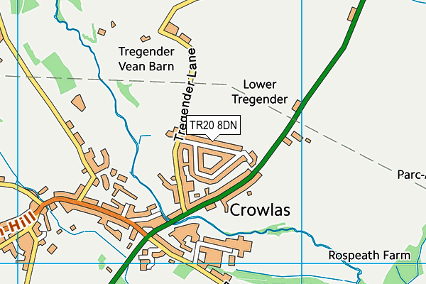 TR20 8DN map - OS VectorMap District (Ordnance Survey)