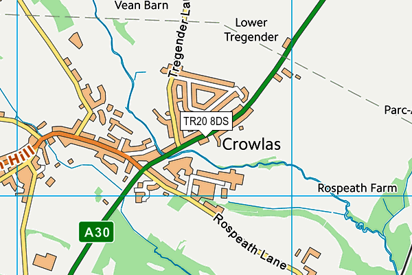 TR20 8DS map - OS VectorMap District (Ordnance Survey)