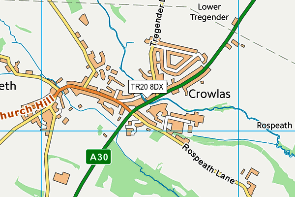 TR20 8DX map - OS VectorMap District (Ordnance Survey)