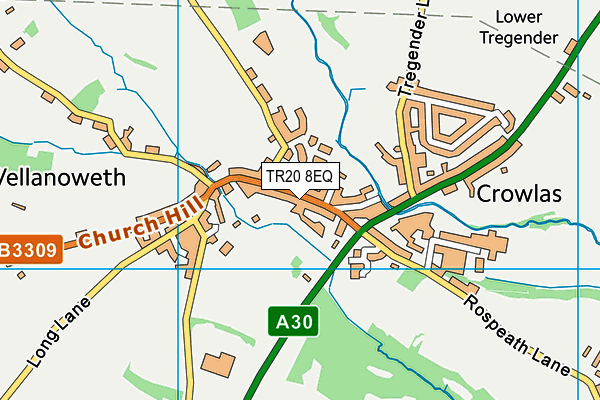 TR20 8EQ map - OS VectorMap District (Ordnance Survey)