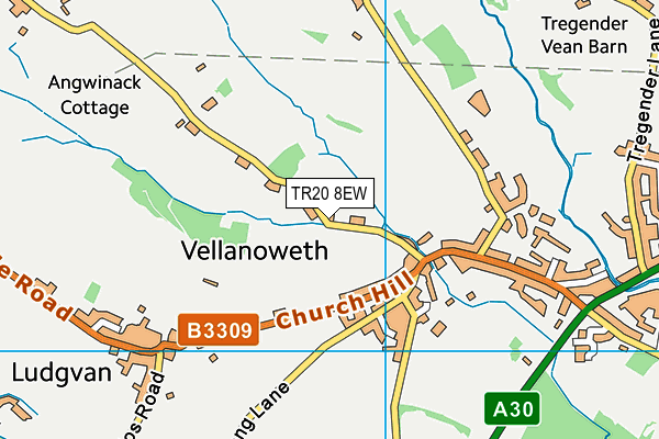 TR20 8EW map - OS VectorMap District (Ordnance Survey)