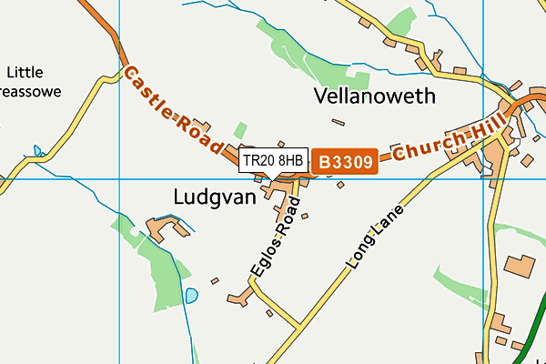 TR20 8HB map - OS VectorMap District (Ordnance Survey)