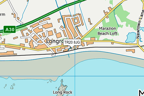 TR20 8JG map - OS VectorMap District (Ordnance Survey)