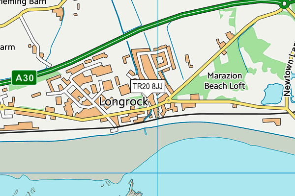 TR20 8JJ map - OS VectorMap District (Ordnance Survey)