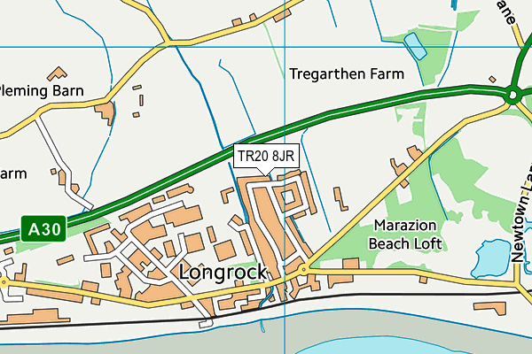 TR20 8JR map - OS VectorMap District (Ordnance Survey)