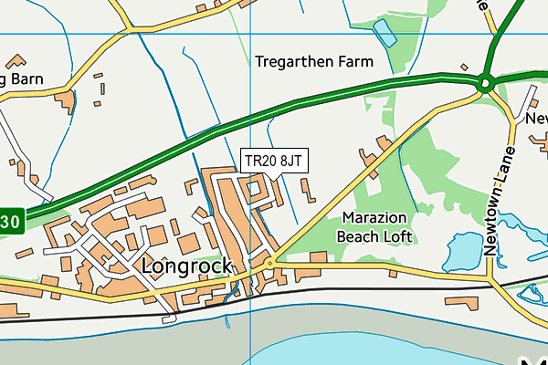 TR20 8JT map - OS VectorMap District (Ordnance Survey)
