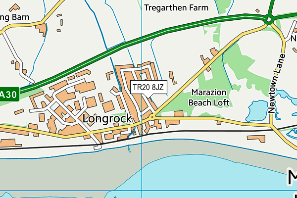 TR20 8JZ map - OS VectorMap District (Ordnance Survey)