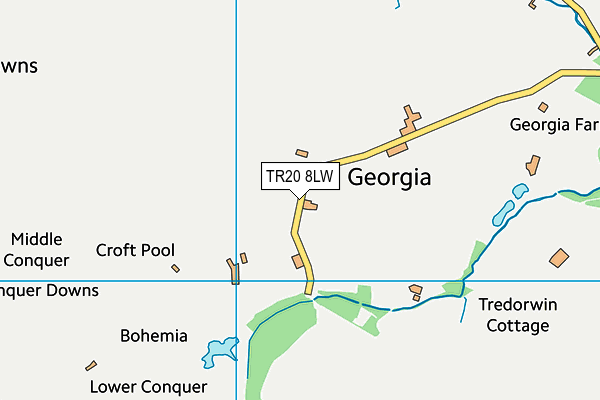 TR20 8LW map - OS VectorMap District (Ordnance Survey)