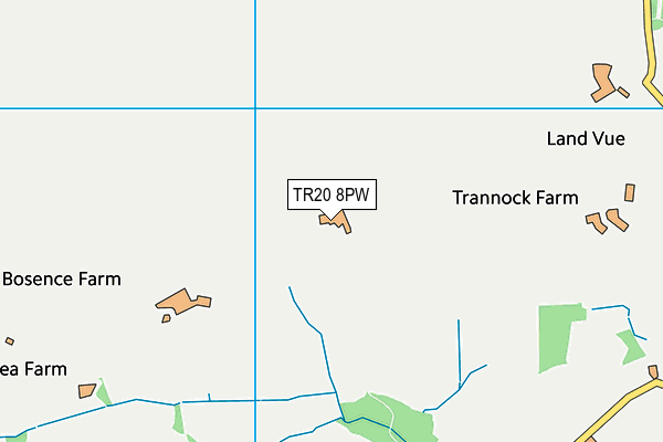 TR20 8PW map - OS VectorMap District (Ordnance Survey)