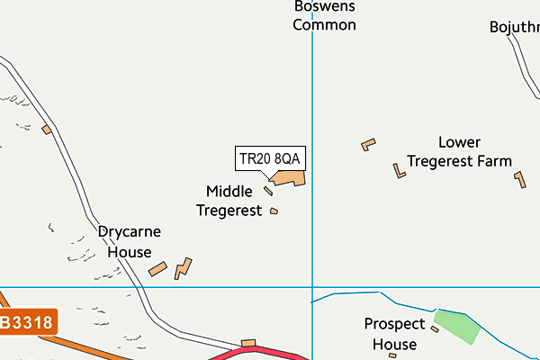 TR20 8QA map - OS VectorMap District (Ordnance Survey)