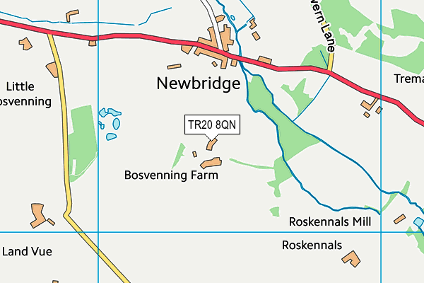 TR20 8QN map - OS VectorMap District (Ordnance Survey)