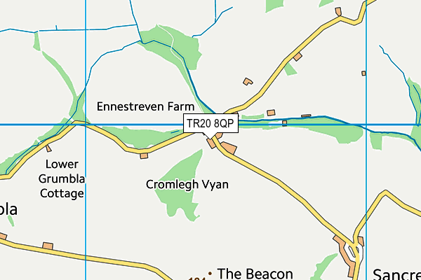 TR20 8QP map - OS VectorMap District (Ordnance Survey)