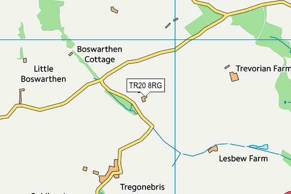 TR20 8RG map - OS VectorMap District (Ordnance Survey)